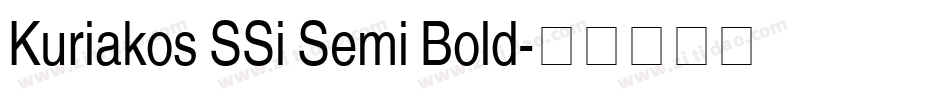 Kuriakos SSi Semi Bold字体转换